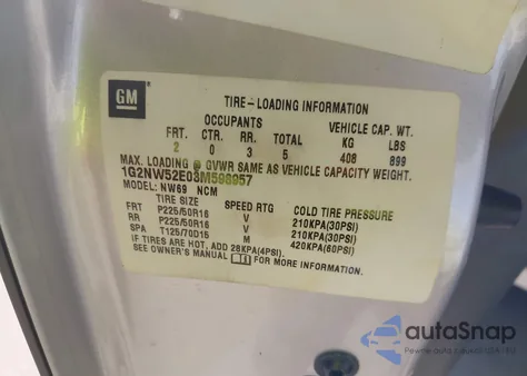 2003 Pontiac Grand Am Gt z USA, uszkodzony, nr VIN 1G2NW52E03M598957